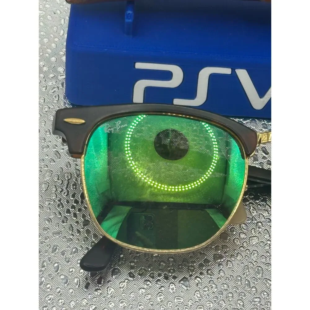 Ray-Ban Clubmaster RB3016 1145/19 Green Mirror Sunglasses 51-21 W/ Case